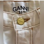 Ganni NWT  Barrel Jeans White High-Waisted Photo 9