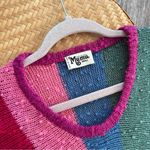 Show Me Your Mumu  bonfire knit‎ sweater rainbow stripe women’s size S Photo 2