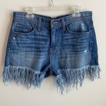 Vervet Flying Monkey Fringed Distressed Jean Shorts Photo 0