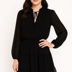 Gothic feminine long sleeve dress Black Photo 0