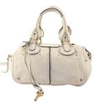 Chloé CHLOE Paddington Ivory Cream Satchel Crossbody Bag w Lock Key Removable Strap Photo 1