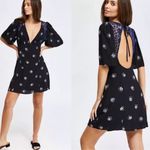 Free People Clove Mockingbird Mini Dress in Black Combo Size 2 Photo 1