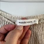 Wasabi + Mint Chic Beige Smocked Waist Trousers Photo 2