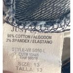 Just USA Blue Distressed Blue Ultra Mid Long Short Jean Shorts Women’s Sz 13 Photo 9