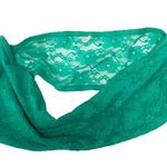 Turquoise Bandeau Floral Lace Bra Top | Teal Lace Strapless Top Photo 3