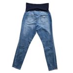 Liz Lange  Maternity Blue Distressed Cotton Stretch Jeggings Jeans Pants Large Photo 1