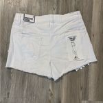 Almost Famous White Jean Shorts with Lace Trim Photo 1