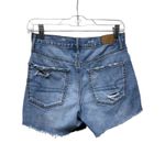 American Eagle Denim Shorts Women Sz 2 Blue 90s Boyfriend Distressed Photo 1