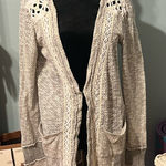 Miss Me  Cream Open-Front Cardigan Photo 0
