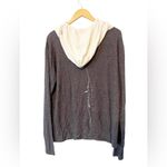 Peace Love World  Charcoal Gray Wrap Front Hoodie Size‎ Medium Photo 1