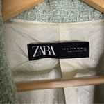 ZARA Textured Tweed Double-Breasted Blazer Size Medium Photo 4