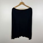 Universal Standard  for J Crew V-Neck T-Shirt Sz XL Black‎ Long Sleeve Minimalist Photo 1