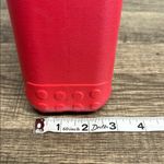 Red Mini Charm Tote with Checkered Crossbody Strap Photo 12