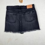 MOUSSY VINTAGE LINCOYA MINI SKIRT raw hem distressed women’s size 29 black wash Photo 6