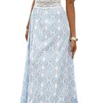 Amazon Blue and White floral Maxi Dress Photo 3