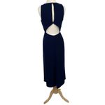 Babaton Aritzia Silky Sleeveless Maxi Midi Dress Cut Out Back Navy Blue Womens 8 Photo 6