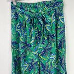 Midnight sky NWT Floral Linen Blend Belted Pull On Pants Size Small S NEW Photo 1