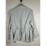 Moonlight  Y & S Open front 100% Linen Cream Blazer Lagenlook made in USA Medium Photo 7