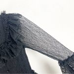 SANDRA MANSOUR x H&M Black Polka Dot Lace Trim Tulle Skirt Sheer Dress Small Photo 10