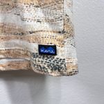 KAVU Hooded Dress Cap Sleeves Beach Cover Up Casual Comfy Small Beige/White Photo 6