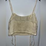 Urban Outfitters  UO Crop Ruched Cinched Bow Linen Corset Cotton Coquette Cami M Photo 5