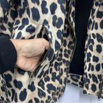 easel  faux suede Leopard Print M Jacket w/pockets motorcycle boxy full zip Photo 11