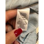 CUPIC Light Blue White Stripe Ruffled Sleeve Button Down Shirt Top Womens Size 6 Photo 2