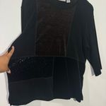 Travelers Patchwork Top In Black Size X-Large Chico's Size 3 Photo 5