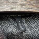 White House | Black Market Animal-Print Foil Shirt Dress Silver Black Snake Size 6 Photo 7