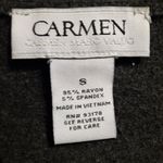 Carmen Marc Valvo Dark Gray Blouse Size Small Photo 2