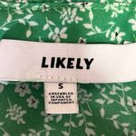 Likely  Green Sleeveless Sweetheart Ruched Julianne Floral Peplum Top Size S Photo 6