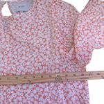 RAH Oslo Tiered Flowy Dress Womens L Orange Ditsy Floral Print Pockets Cottage Size L Photo 8