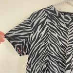 MOTHER The Short Sleeve Slouch Crop Tee in‎ Against The Wild Size XS Black Photo 3