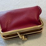 Triple Frame Vegan Leather Coin Purse NWOT Red Photo 7