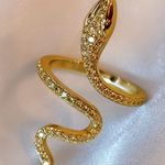 NWT! Chic Gold Rhinestone Snake Wrap Ring Photo 1