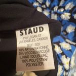 STAUD Mini Milla Dress Size 2 Floral White Acid Blue Puff Sleeve Mini Photo 3