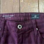 AG Adriano Goldschmied AG The Farrah Skinny High Rise Skinny Maroon Jeans Pants Photo 5