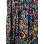 EXPOSÉ Skirt Womens Size Small Paisley Maxi ALine Pleated Vintage USA Boho Purple Photo 0