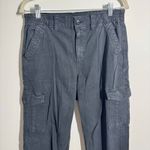 American Eagle Cargo Pant Women 10R Black Gorpcore Baggy Grunge 90s Punk Cotton Photo 2