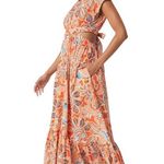 MISA Los Angeles NWT! Misa Dana Mae Dress Tangerine Flora Maxi Dress - Size Small Photo 1