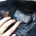 vintage • 1980s black suede leather dress sheath plunge neck criss cross open Photo 5