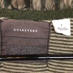 Guinevere Women’s Striped Ruffle Trim Detail Green White Open Front Cardigan Photo 6