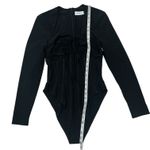 Misha Collection Paneled Corset Bodysuit Long Sleeve Bustier Boned Black Size 6 Photo 8