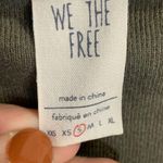 We The Free Free People  Retro Trendy Star Henley Top- Army Green W-326 Sz S Photo 10