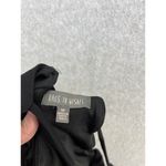 Bags To Wishes Women's Dress Fit & Flare Skater Solid Black Scalloped Hem Medium Photo 2