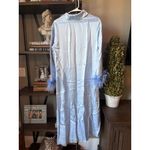 Sleeper Luna Maxi Dress with Detachable Feathers Blue Womens Size XS Photo 8