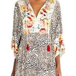 Johnny Was Oksana Panel Short Coverup Dress Multicolor Prints Women's Small Photo 0