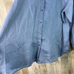 J. Jill Linen Blue XL Button Front Long Sleeve Button Cuff W/Collar Shirt Photo 3