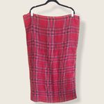 Sheer Infinity Scarf Red Plaid 35" x 121" Photo 1