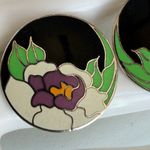 Laurel Burch “Garden Rose” Enamel Earrings Photo 5